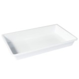 Tava dreptunghiulara pentru servire, din plastic, Plastina, alb, 40 x 25 x 7.2 cm