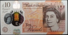 Bancnota Anglia 10 Pounds 2016 - P395 XF ( polimer ) foto