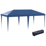 Outsunny Tonelă de grădină tonelă pliabilă pop-up sac inclus oțel epoxid Oxford &icirc;naltă densitate 6 x 3 m bleu | Aosom Romania