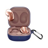 Cumpara ieftin Husa pentru protectia castilor Samsung Galaxy Buds Live, culoarea albastru marin, cu carlig de prindere