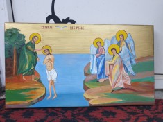 icoana bizantina ulei pe lemn