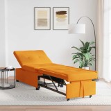 Pat extensibil 3 &icirc;n 1 , design canapea din țesătură galben &icirc;nchis