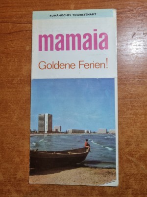 pliant turistic statiunea mamaia - anul 1969- limba germana foto