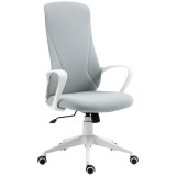 Vinsetto Scaun de Birou Ergonomic și Tapitat, &Icirc;nălțime Reglabilă, Funcție de &Icirc;nclinare, 62x56x110-119.5 cm, Gri | Aosom Romania