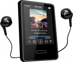 MP3 player BRIUS&trade;, Bluetooth, Ecran LCD tactil color de 2.8 inch, 16GB suporta pana la 64GB, 450 mAh, E-book, Radio FM, Calendar, Cronometru, microfon