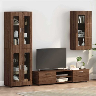 vidaXL Cabinet suspendat Stejar brun 55 x 29 x 100 cm Lemn compozit 880228 foto