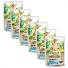 Stuzzy Cat Shreds white fish 6 x 85 g foto