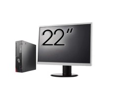 Pachet Calculator Second Hand Fujitsu Esprimo D756 Desktop, Intel Core i5-6500T 2.50-3.10GHz, 8GB DDR4, 500GB HDD + Monitor 22&amp;quot; NewTechnology Med
