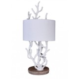 Lampa de masa cu un coral alb CW248