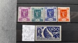 1936-Franta-YT322-327-Exp.Paris-p.set-5 val.-MH-YT=+43 E, Stampilat