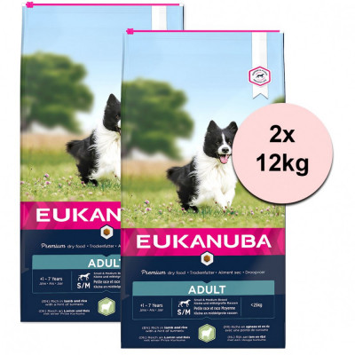 EUKANUBA ADULT Small &amp;amp;amp; Medium Lamb - 2 x 12 kg foto
