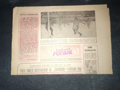 ZIARUL SPORTUL SUPLIMENT FOTBAL 5 FEBRUARIE 1988 foto