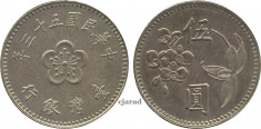 Moneda exotica 1 NEW DOLLAR - TAIWAN, anul 1974 * cod 80 A = UNC foto