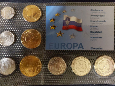 Seria completata monede - Slovenia 9 monede foto