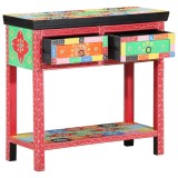 vidaXL Masă consolă cu sertare, multicolor, lemn prelucrat