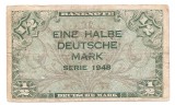 Germania &frac12; Deutsche Mark 1948 - U.S. Army Command, P-1 (1)