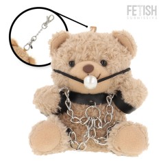 FETISH SUBMISSIVE &ndash; Ursuleț Pluș BDSM &bdquo;Fozzie&rdquo; &ndash; Model Colectibil cu Gag și Accesorii Metalice &ndash; 15 cm