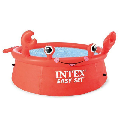 Piscina gonflabila pentru copii Happy Intex, 183 x 51 cm, model Crab, 3 ani+ foto