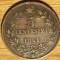 Italia -moneda colectie bronz- 5 centesimi 1861 M (Milan) - Vittorio Emanuele II