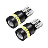 LED SMD T10 W5W &ndash; 3030 + 3014 Canbus No Error Lampa Becuri Lumini Alb 12V 24V cu Lentila