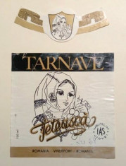 eticheta veche romaneasca Feteasca Tarnave IAS Jidvei &amp;#039;90 foto