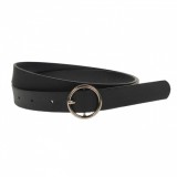 Curea dama, casual-eleganta, din piele ecologica, latime 1.8 cm, negru - CKD026