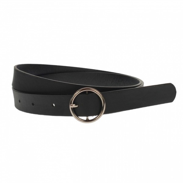 Curea dama, casual-eleganta, din piele ecologica, latime 1.8 cm, negru - CKD026