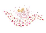 Sticker decorativ, girls, flowers 155 cm, 64STK