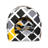 CULCUS TEXTIL PENTRU CAINI SI PISICI TUNEL BLACK-WHITE-YELLOW 42x38x38 60005912.BWY