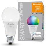 Bec inteligent LED Ledvance, wi-fi, clasic A60, E27, 9W, 806lm, lumina calda / rece / RGB, dimabil
