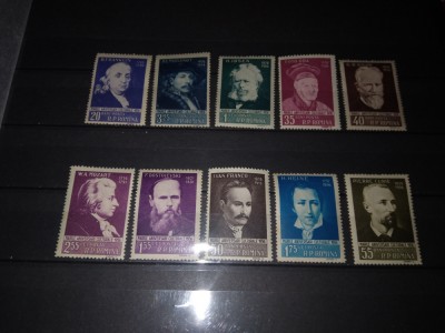 TIMBRE ROMANIA LP 423 1956 ANIVERSARI CULTURALE foto