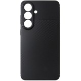Husa spate aspect Carbon, silicon negru, pentru Samsung Galaxy S26+ 5G