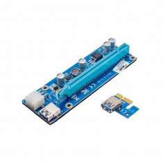 Riser AKYGA AK-CA-64 PCI-E 1x - 16x AK-CA-64 USB 3.0 6-pin SATA 009s foto