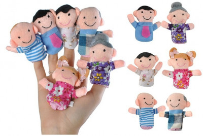 Set 6 papusi de copii pentru degete,diverse personaje - Multicolor foto