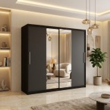 Dresing Delia 200 Wenge cu Oglinda si Usi Gri Stoc limitat