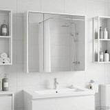 vidaXL Dulap cu oglindă pentru baie Alb 63,5 x 16 x 62,5 cm 889151