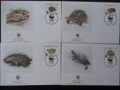 Venezuela-WWF,FDC broaste testoase-set complet foto