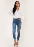 Cumpara ieftin Blugi Dama Albastri Slim Nina Carter P078-1 M9