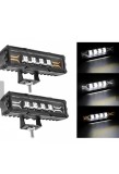 Proiector led de mare putere, 12V - 24V, cu lumină DRL alb-galben,