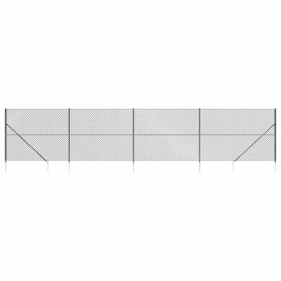 Gard plasa de sarma cu tarusi de fixare, antracit, 1,4x10 m foto