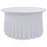 vidaXL Huse elastice masă lungi, 2 buc., alb, 150 x 74 cm
