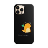Husa compatibila cu Apple iPhone 14 Pro Max model I am a dragon, Silicon, TPU, Viceversa, Transparent, Carcasa