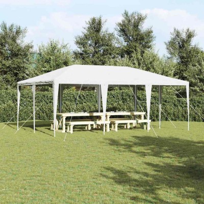vidaXL Cort pentru Petreceri Alb 600 x 400 x 266 cm Poliester, Oțel foto