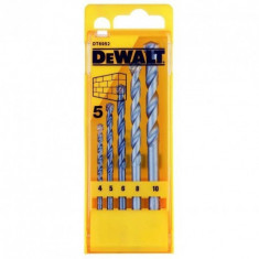 Set 5 burghie pentru zidarie 4-5-6-8-10mm DeWalt - DT6952