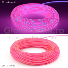 Fir electroluminescent neon flexibil el wire 5 mm culoare roz MultiMark GlobalProd