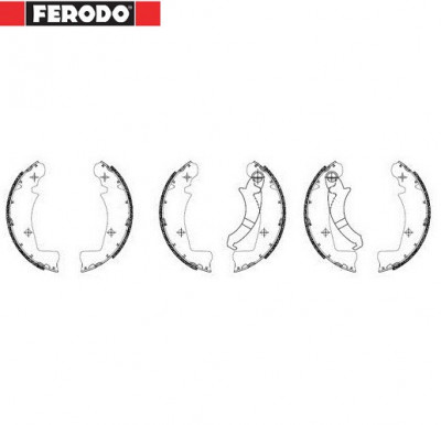 Set saboti frana (ferodo) fata-spate Ferodo FSB878EF - Ape Car P2-P3 (78-85) - MP P501-P601 (78-96) 2T AC 220cc (3 seturi) foto