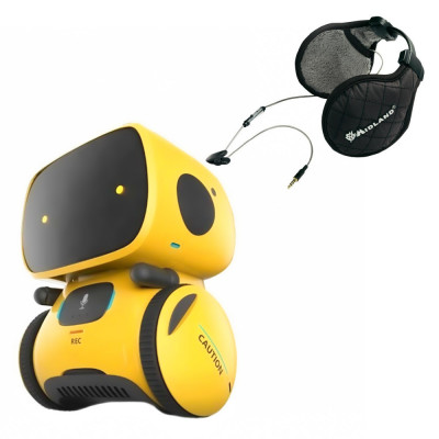 Pachet Robot inteligent interactiv PNI Robo One, control vocal, butoane tactile, galben + Casti Midland Subzero Cod C936.19 foto