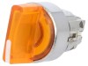 Comutator Rotativ 22mm Portocaliu cu LED IP66