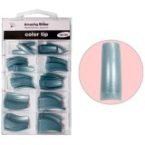 Cumpara ieftin Tipsuri false, colorate, 100buc - argintiu metalic, nr.1 -10, AMAZING SHINE