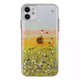 Husa iPhone 13 TPU Gradient Glitter Transparenta